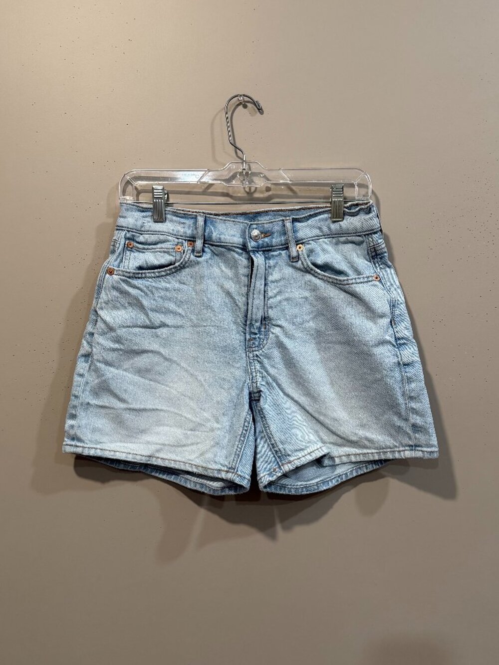 American Eagle Strigid Light Blue Jean Shorts Women Size 4